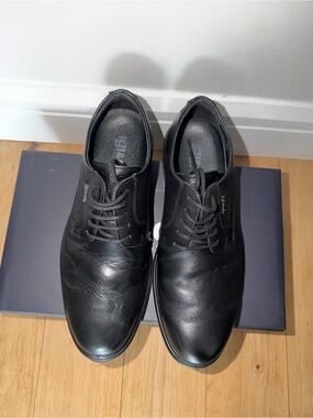 Igi&Co Men's Black Leather Derby Shoes - Classic Lace-Up